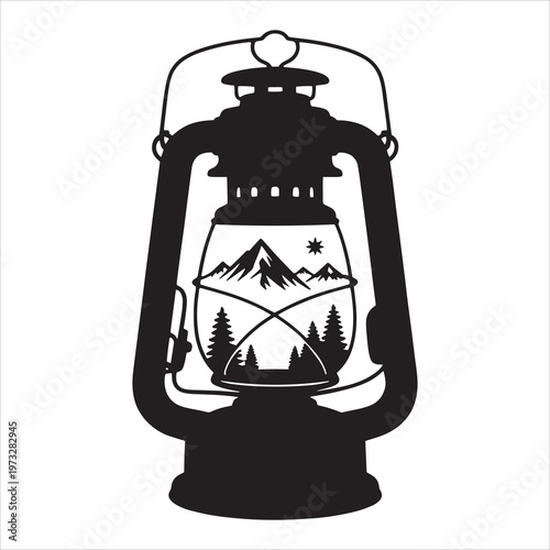 Lanterns Nature Scene