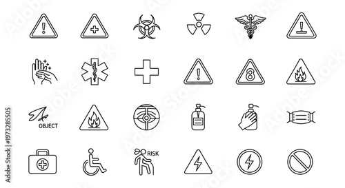 Calendar and time management line icon set with clock, schedule, reminder, appointment and productivity symbols isolated on white background