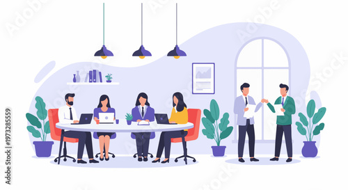 Business Meeting Team Collaboration Discussion.