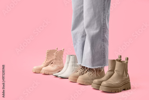 Legs of woman with differen...