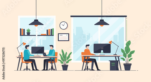 People working in modern office environment 4.