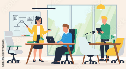 Business meeting with presentation and collaboration 13.