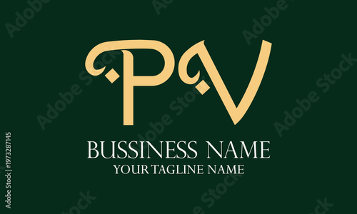 PV P pv initial logo | initial based abstract modern minimal creative logo, vector template image. luxury logotype logo, real estate homie logo. typography logo. initials logo