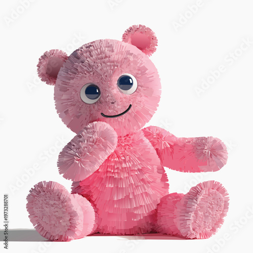Kawaii Teddy Bear 3D Icon