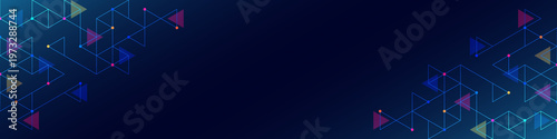 Abstract technology background with a geometric pattern of triangle shapes. Graphic design element