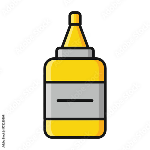 Yellow mustard bottle icon