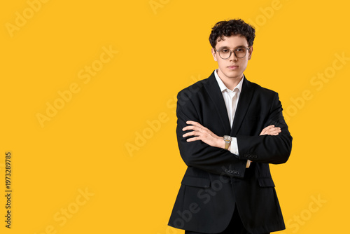 Handsome young man in styli...