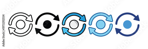 Rotate  Icon Set Multiple Style Collection