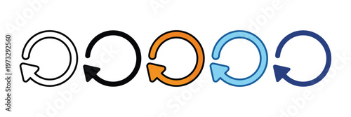 Repeat  Icon Set Multiple Style Collection