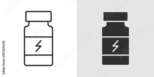 Supplement Icon representing dietary support, vitamins, and nutrition enhancement.
