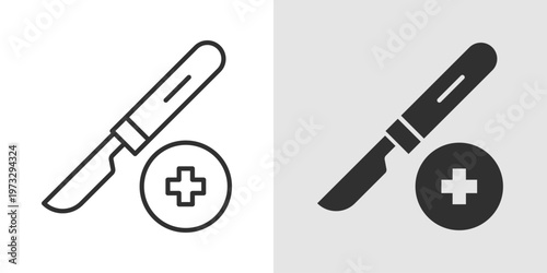 Surgery Icon representing medical operations, procedures, and clinical treatment.