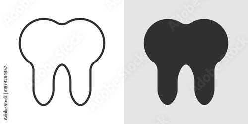 Tooth Icon representing dental health, oral care, and dentistry.
