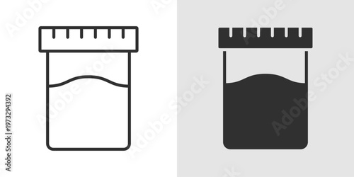 Urine Test Icon representing diagnostic testing, lab analysis, and health screening