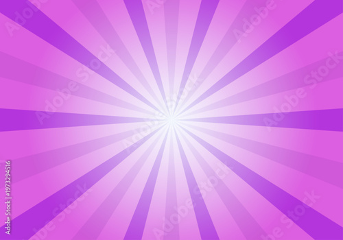 Fondo de rayos morados y rosas con resplandor central. Fondo radial con rayos. Fondo violeta