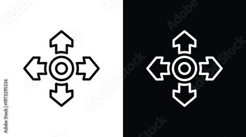 Move  White Icon Set Design