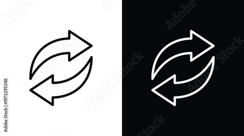 Refresh  White Icon Set Design