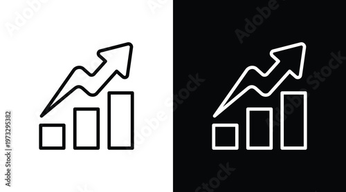 Increase  White Icon Set Design