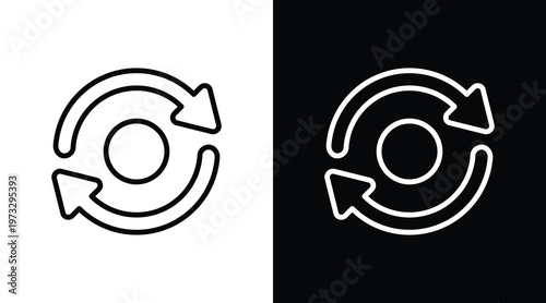 Rotate  White Icon Set Design