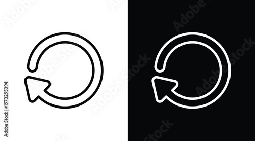 Repeat  White Icon Set Design