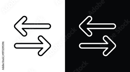 Swap  White Icon Set Design