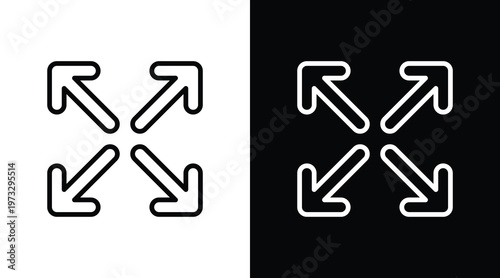 Expand  White Icon Set Design