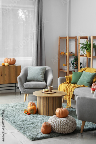 Interior of modern living r...