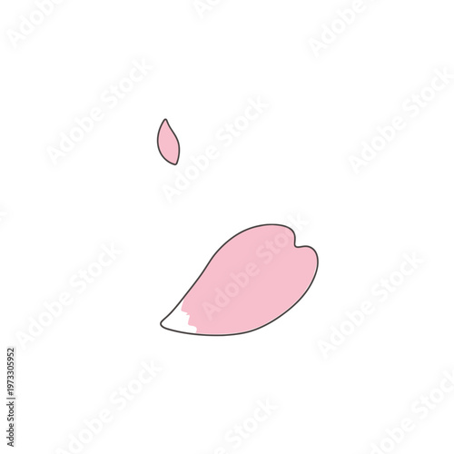 Delicate Petals: A pair of ethereal pink cherry blossom petals gently float against a soft backdrop, embodying the ephemeral beauty of spring