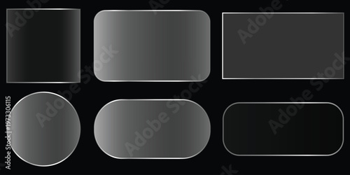 Glass effect light box collection diverse shapes for modern design display