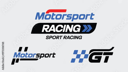 Dynamic and professionally designed vector logos for motorsport and racing events, showcasing sleek automotive graphics and speed-inspired typography suitable for branding