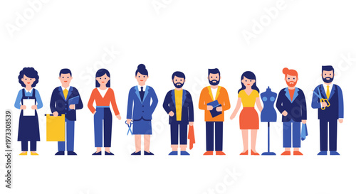 Diverse Group of Professionals Standing Together