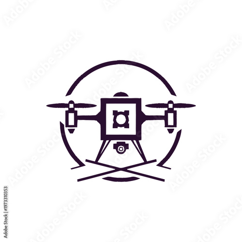 Drone with camera and propellers.