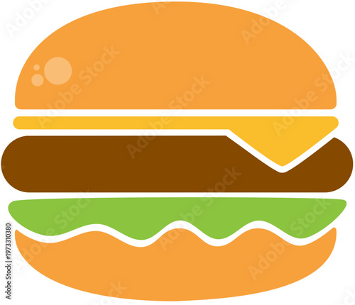 Burger logo fast food Vector Image