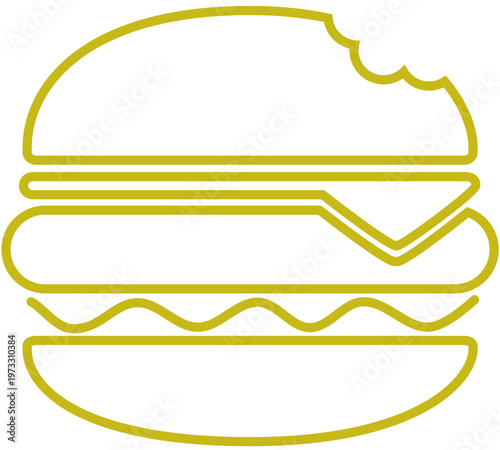Burger fast food icon