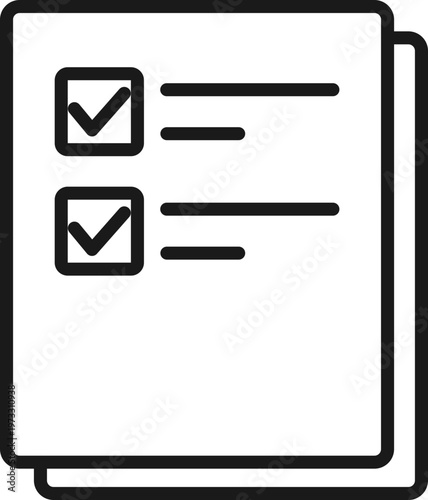 체크리스트 라인 아이콘