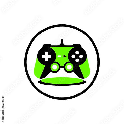 Green Video Game Controller Console.