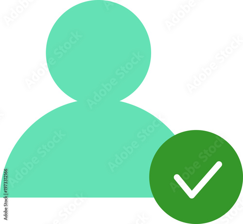 사용자 확인 플랫 아이콘