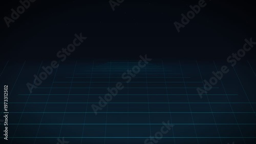 Neon Grid Landscape Loop Background
