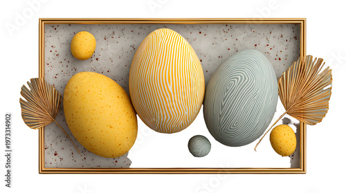 easter eggs in a box