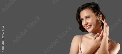 Happy woman wearing stylish...