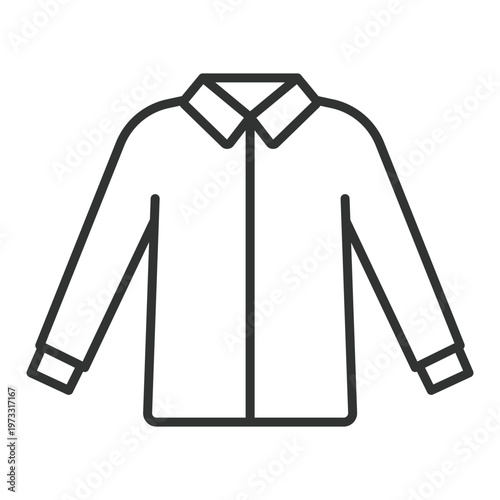 Jacket clothing icon in line design. jacket, coat, clothing, apparel, fashion, garment, outerwear on white background vector. jacket clothing editable stroke icon