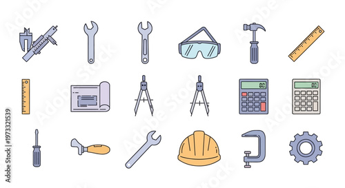 Collection of various construction tools.