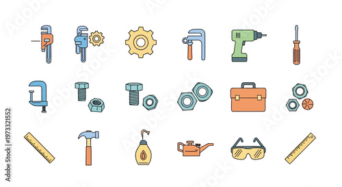 Collection of various hand tools.