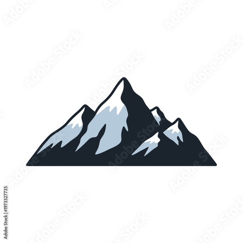 Majestic Mountain Range: A striking illustration of towering peaks, capturing the essence of the great outdoors. 