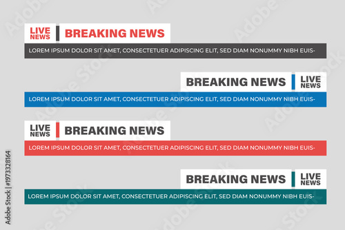 Fotografía Breaking News Lower third design template