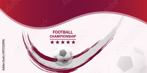 Vector illustration of football cup banner template.
