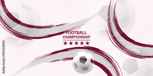 Vector illustration of football cup banner template.