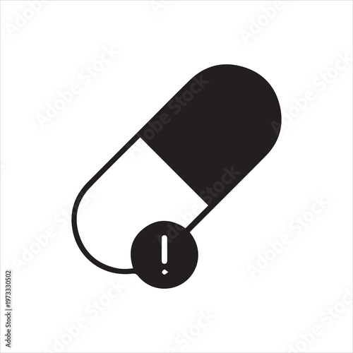 Overdose icon. Simple outline style for web and app. Vector icon on white background or silhouette vector 