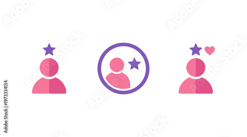 Customer Satisfaction Icons: Positive Feedback, Rating, and Loyalty