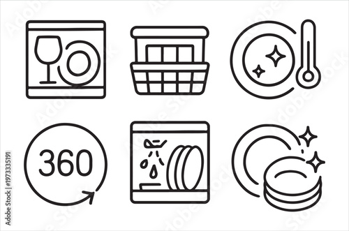 Laundry symbols depicting washing machine cycles and temperature settings