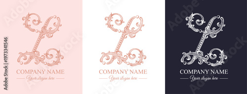 Logo monogram letter L in refined ornamental style. Clean elegant logotype for personal brand, business and corporate identity.